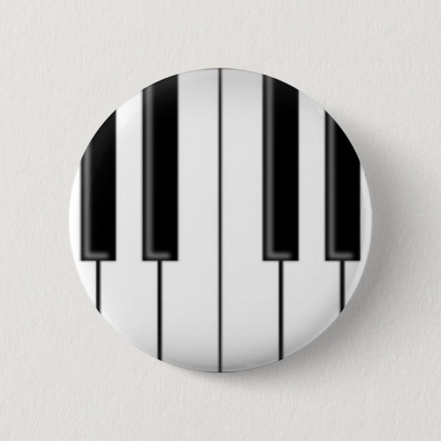 Keyboard / Piano Keys: Pinback Button (Front)