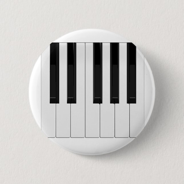 Keyboard / Piano Keys: Pinback Button (Front)