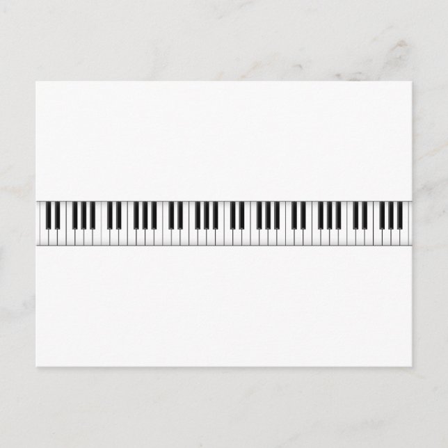 Keyboard / Piano Keys: Postcard (Front)