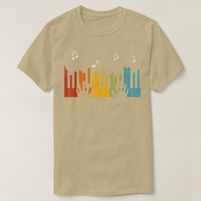 Keyboard Piano Player Gift Piano  T-Shirt (Design Front)