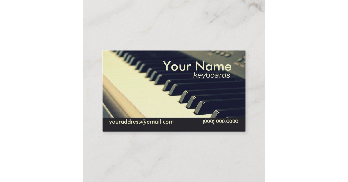 Keyboard Player Business Card | Zazzle