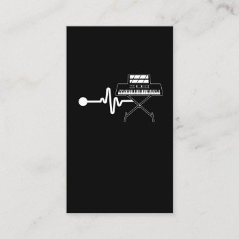 Keyboard Player Heartbeat Musician Business Card by Designer_Store_Ger at Zazzle