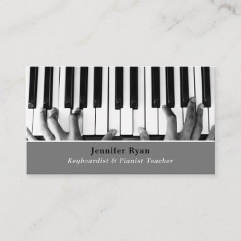 Keyboard Player  Professional Keyboardist  Pianist Business Card by TheBusinessCardStore at Zazzle