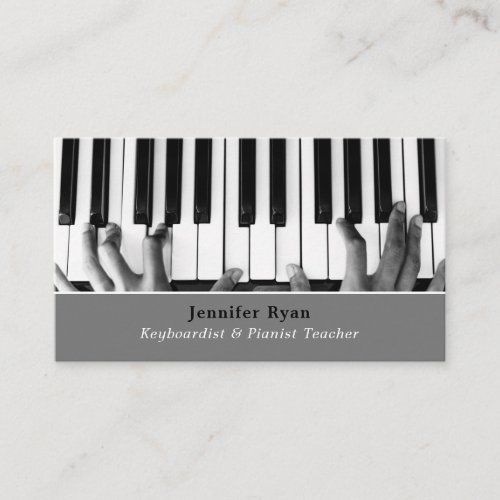 Keyboard Player Professional Keyboardist Pianist Business Card