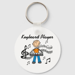 Keyboard Player Tshirts and Gifts Keychain