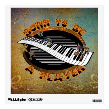 Keyboard Player Wall Sticker by iiphotoArt at Zazzle