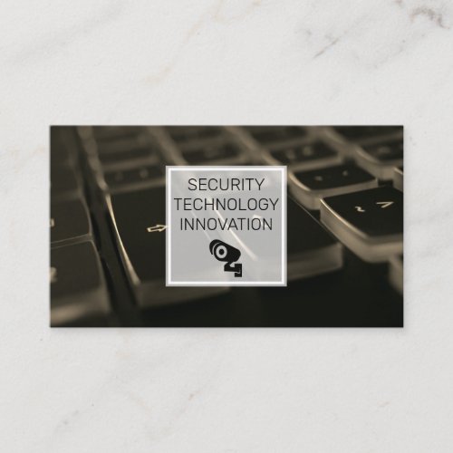 Keyboard  Security Camera Icon Business Card
