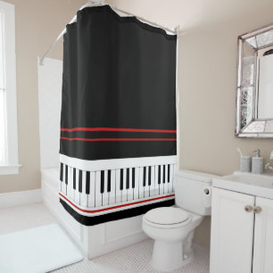 Keyboard Serenade Shower Curtain