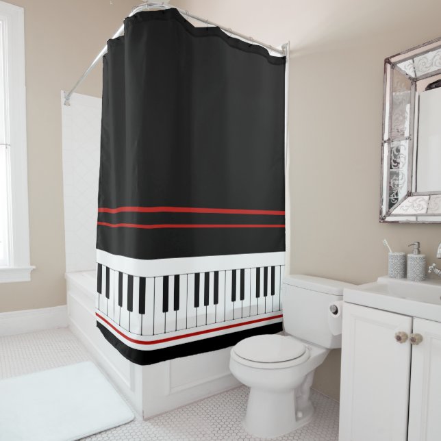 Keyboard Serenade Shower Curtain (In Situ)
