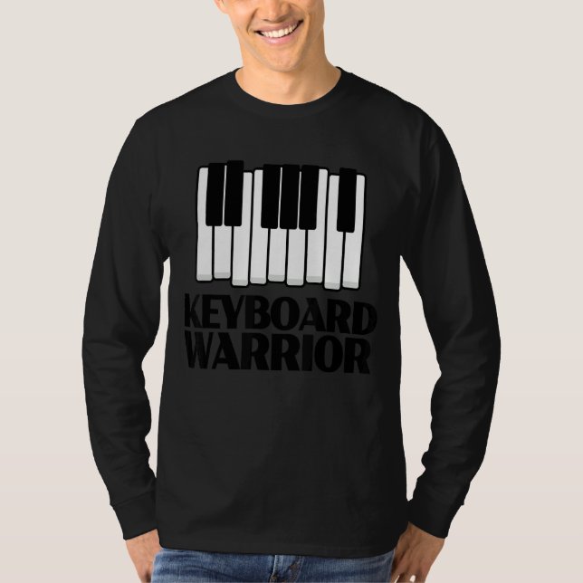 Keyboard Warrior  Music Dj Synth  Synthesizer T-Shirt (Front)