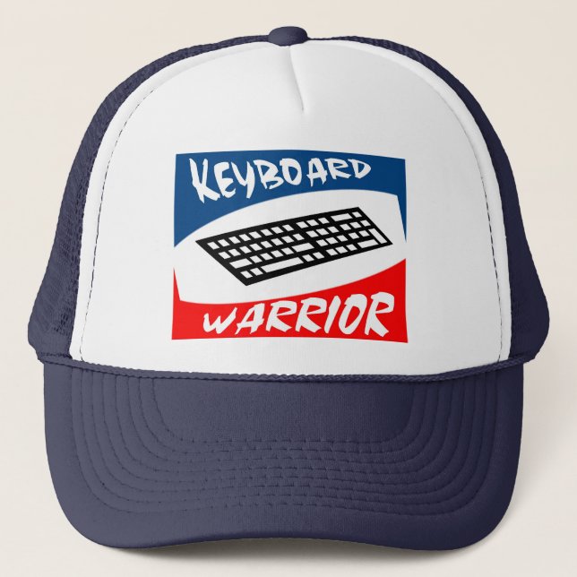 keyboard warrior trucker hat (Front)