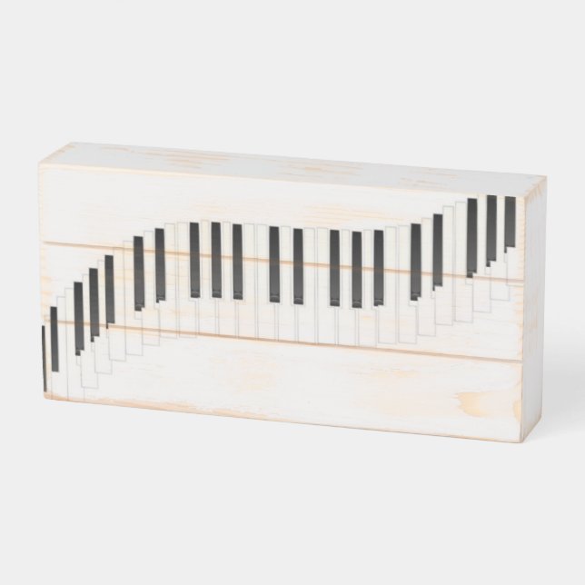 Keyboard Wooden Box Sign (Angled Horizontal)