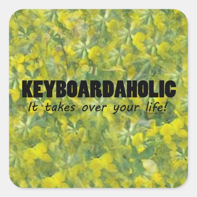 Keyboardaholic Life Square Sticker (Front)