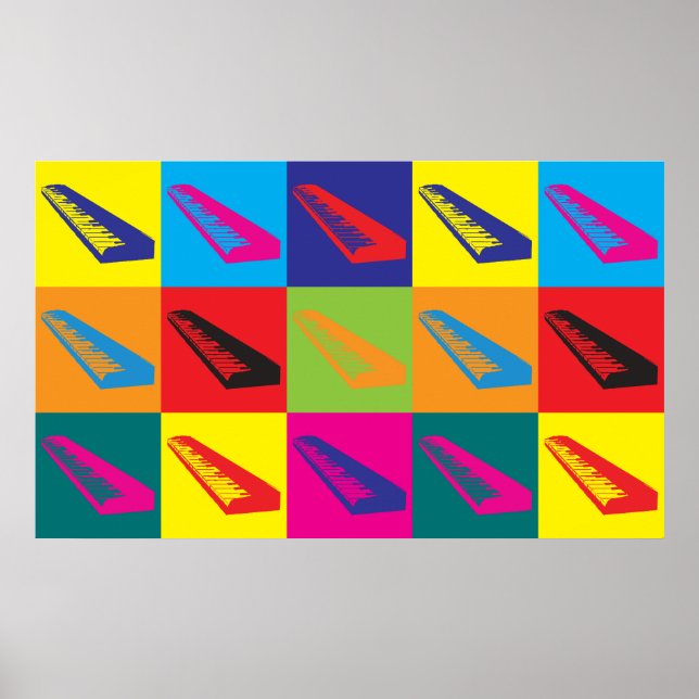 Keyboards Pop Art Poster (Front)