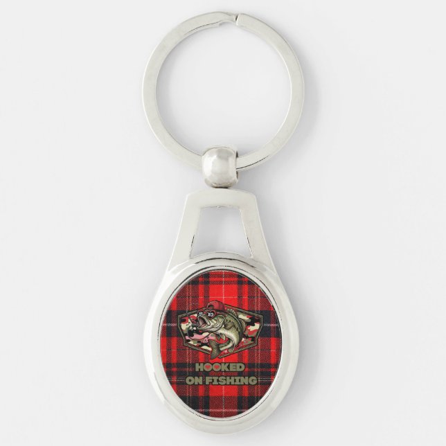 Keychai with fun, bold illustration of a cool bass keychain (Front)