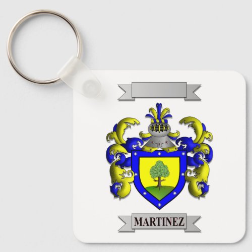 Keychain Aluminium Martinez Family Surname Shield