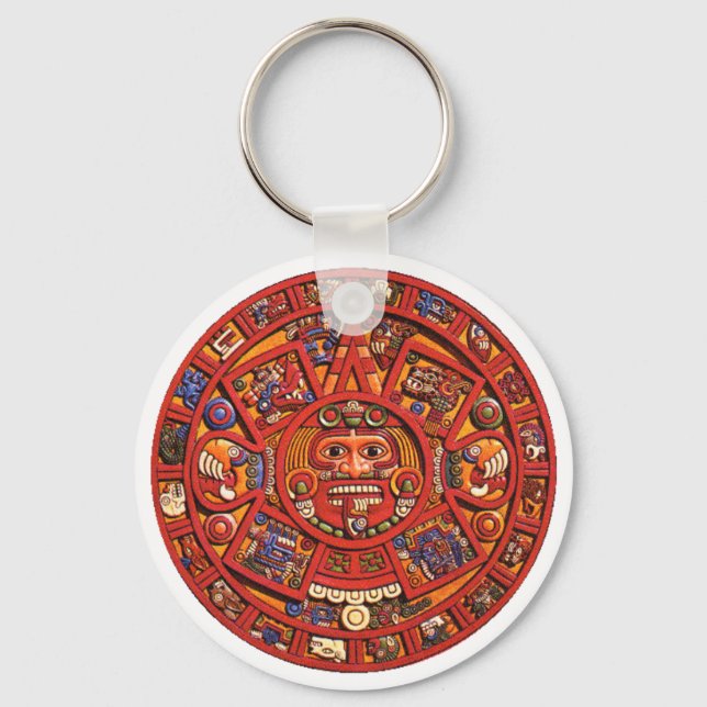 Keychain: Aztec calendar Keychain (Front)