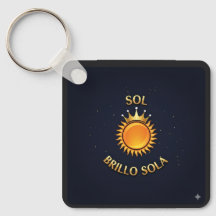 Keychain Badge Type with Sol Brillo Sola Logo | Ac