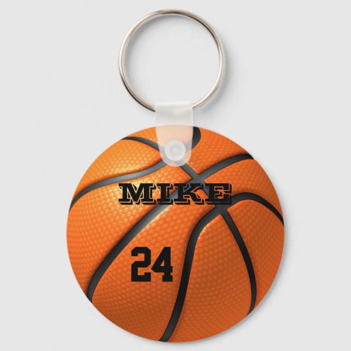 Keychain Basketball With Your Name Your Number