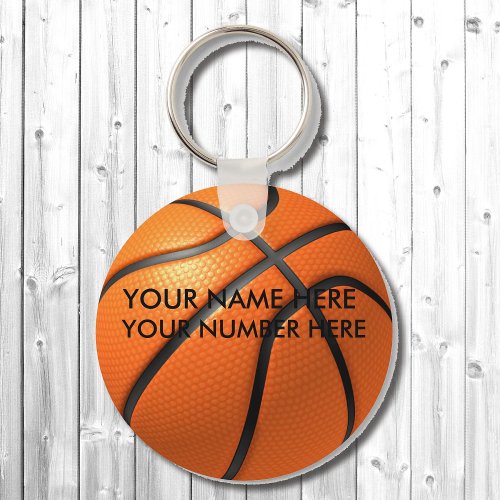 Keychain Basketball With Your Name Your Number
