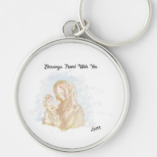 Keychain : Blessings Travel With You .
