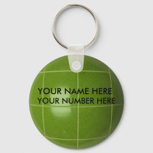 Keychain Bocce Ball With Your Name, Your Number