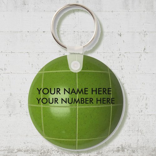 Keychain Bocce Ball With Your Name Your Number