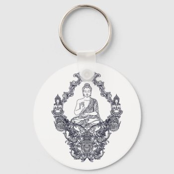 Keychain : Buddha by TINYLOTUS at Zazzle