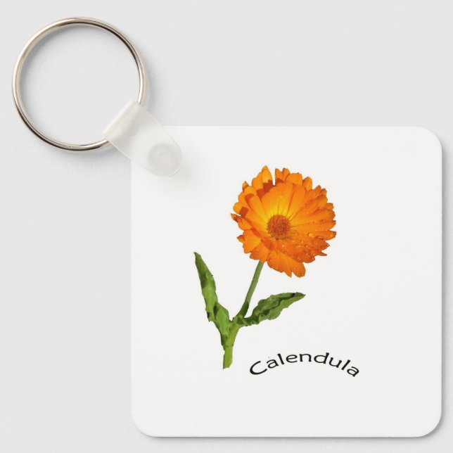 Keychain - Calendula with Label (Front)