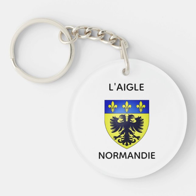 Keychain - Coat of Arms of L'Aigle - Normandy (Front)