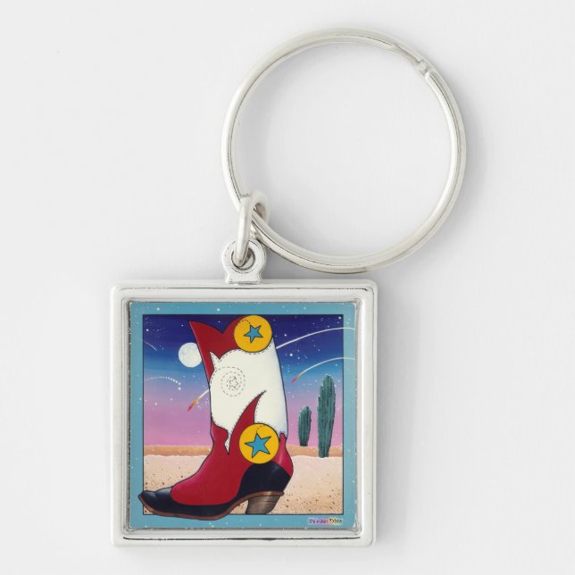 Keychain - Cowboy Boot, All Dressed Up (Front)