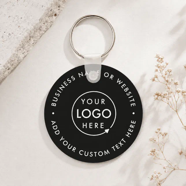 Keychain | Custom Logo Business Merch Key Tag | Zazzle