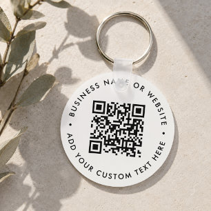 Keychain Custom QR Code Small Business Marketing