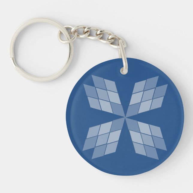 Keychain - Diamond Petals (2 sides) (Front)