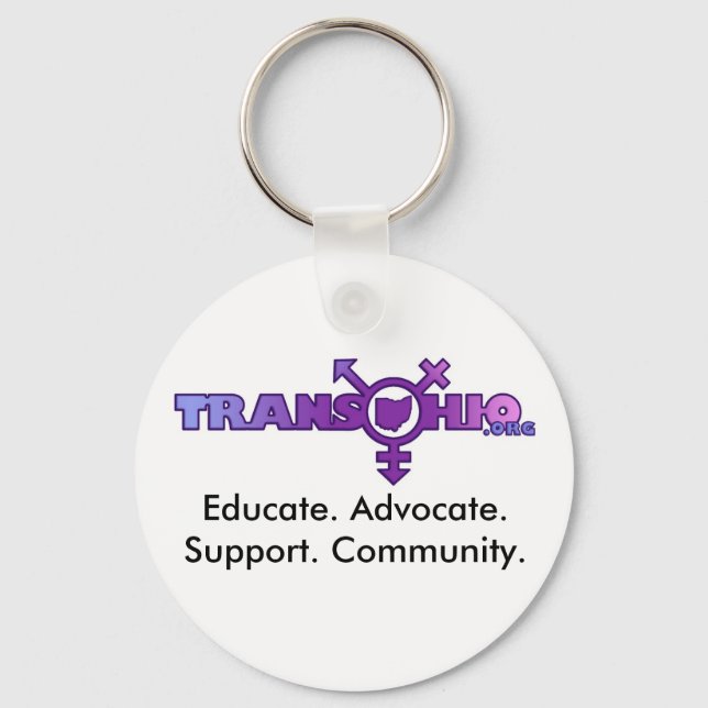 Keychain Educate. Advocate. Support. Community. (Front)