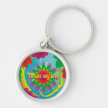 Keychain floral print