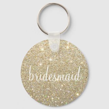 Keychain - Glitter Fab Bridesmaid by Evented at Zazzle