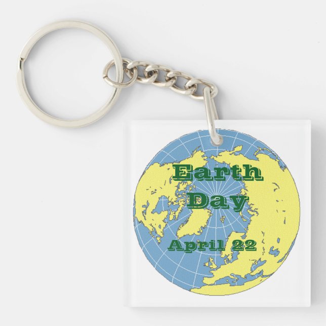 Keychain - Globe to Celebrate Earth Day (Front)