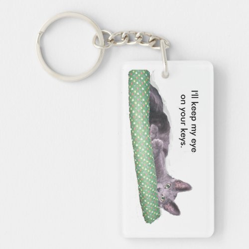 Keychain _ Gray Kitten