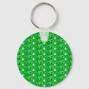 Keychain Green Glitter