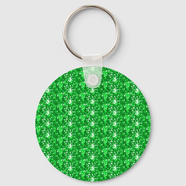 Keychain Green Glitter (Front)