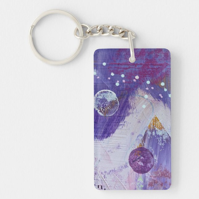 Keychain in Moon Mountain Design (Front)