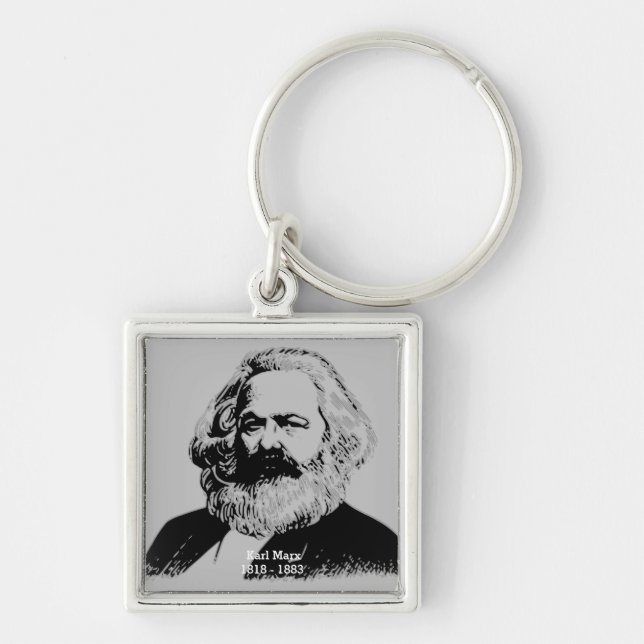 Keychain Karl Marx - square (Front)