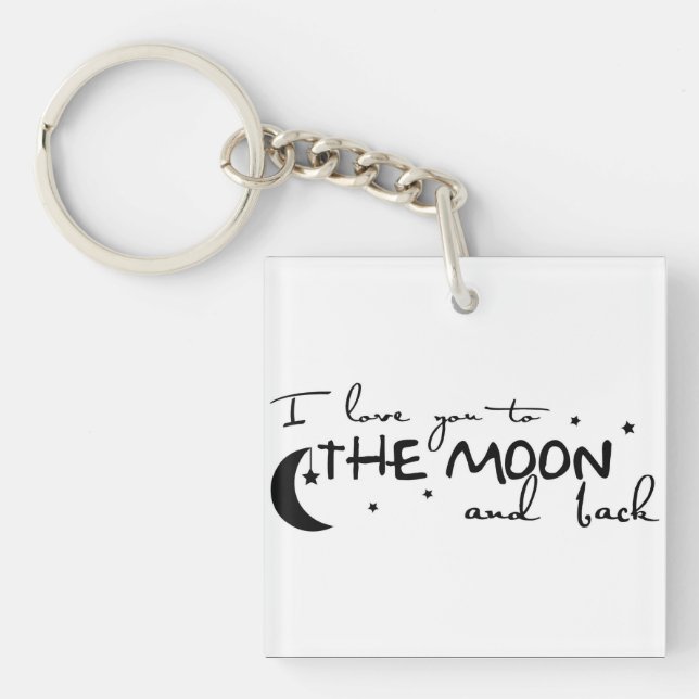 Keychain: Love you to the Moon Keychain (Front)