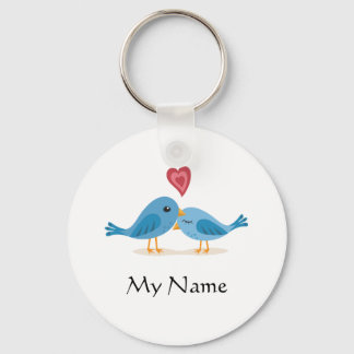 Keychain: Lovebirds - My Name Keychain