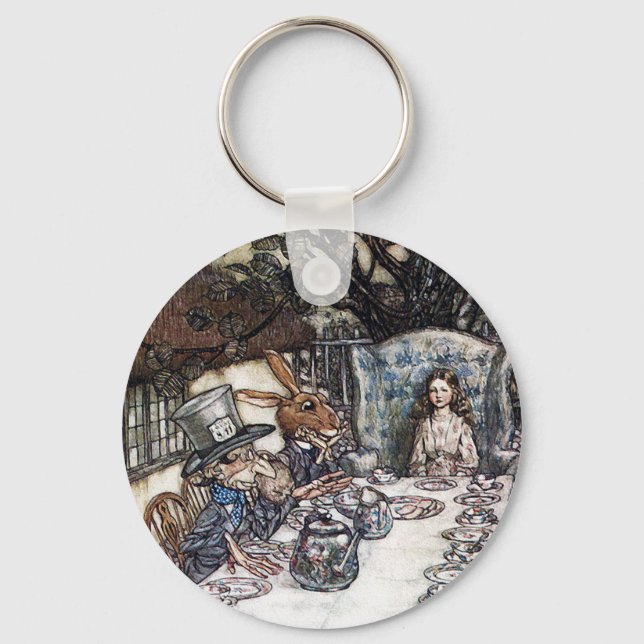 Keychain:  Mad Hatter Tea Party - by Rackham Keychain (Front)