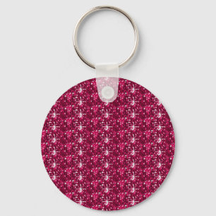 Keychain Maroon Glitter