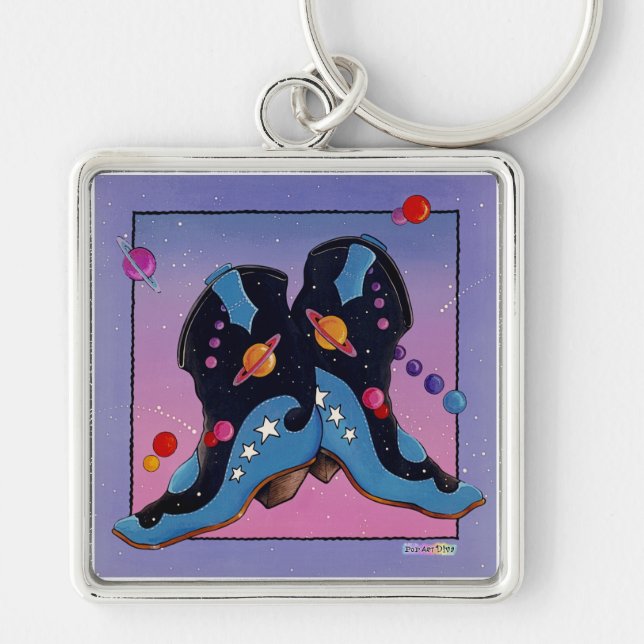 Keychain - Midnight Cowboy Boots (Front)