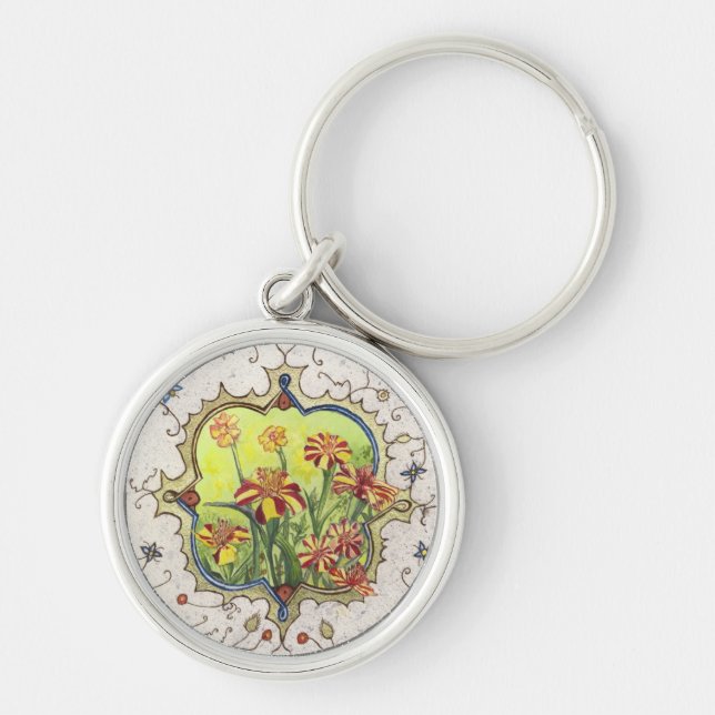 Keychain-Miniature Marigolds Keychain (Front)