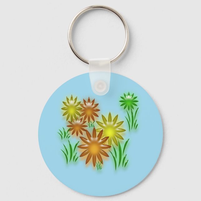 Keychain - Neon Flowers (Front)